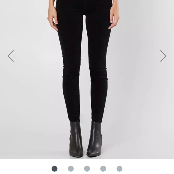 Kendall & Kylie Black Velvet Pin Up Pant, Black, Sz 30 - Picture 2 of 2